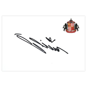 Signed Ondrej Celustka White Card - Sunderland Autograph