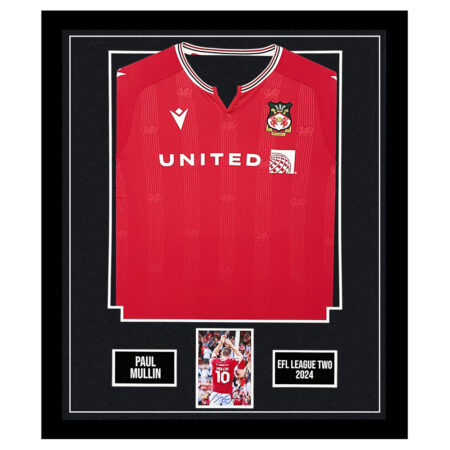 Signed Paul Mullin Framed Display - EFL League Two 2024 Shirt