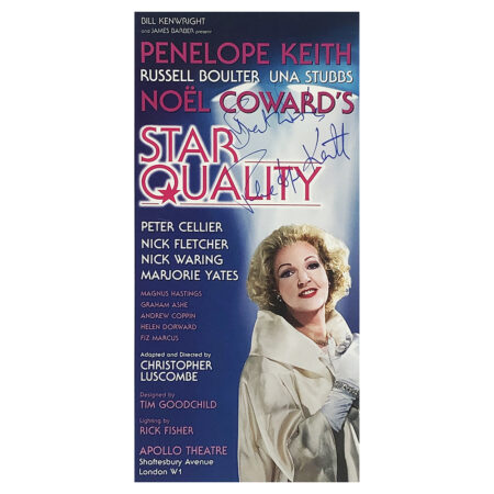 Signed Penelope Keith Flyer - Star Quality Autograph