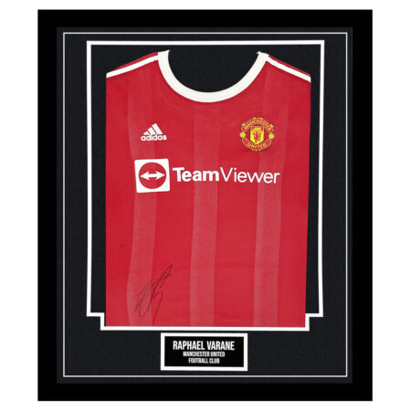 Signed Raphael Varane Framed Shirt - Manchester United Football Club