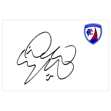 Signed Ritchie Humphreys White Card - Chesterfield Autograph