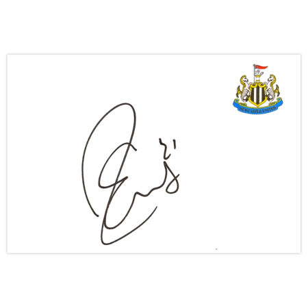 Signed Rob Elliot White Card - Newcastle United Icon Autograph