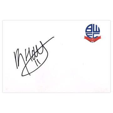 Signed Robert Hall White Card - Bolton Wanderers Autograph