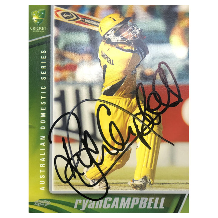 Signed Ryan Campbell Trade Card - Australia Women Cricket Autograph