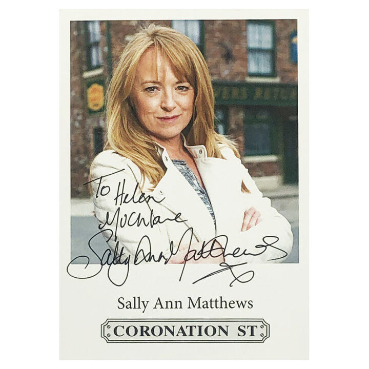 Signed Sally Ann Matthews Photo - Dedicated to Helen