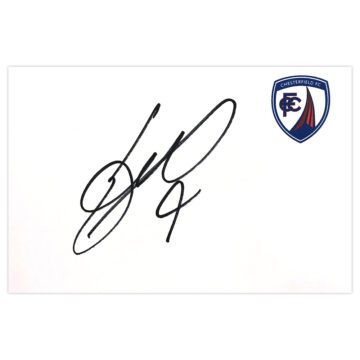 Signed Sam Hird White Card - Chesterfield Autograph