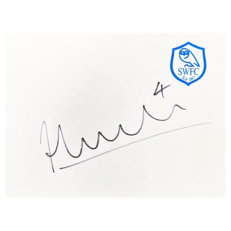 Signed Sam Hutchinson White Card - Sheffield Wednesday Autograph