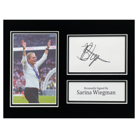 Signed Sarina Wiegman Photo Display - 12x8 Euro 2022 Winner