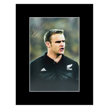 Signed Scott Robertson Photo Display - 16x12 All Blacks Autograph