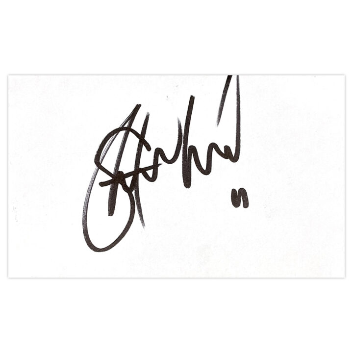 Signed Simon Church White Card - Reading Autograph