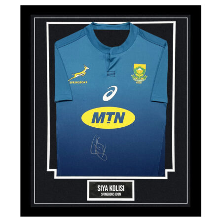 Signed Siya Kolisi Framed Shirt - Spirngboks Icon Autograph