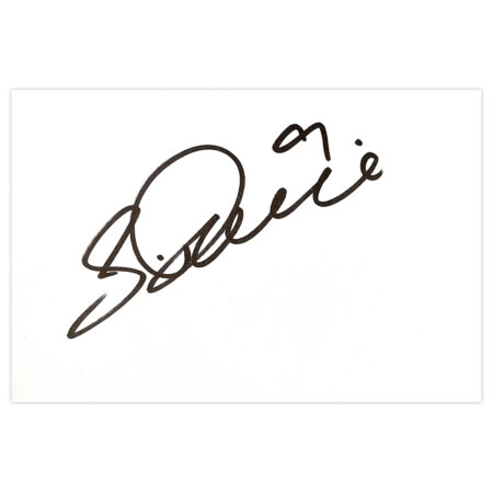 Signed Steve Davies White Card - Blackpool Icon