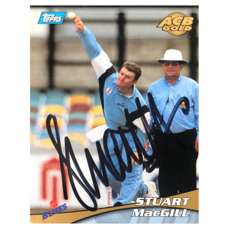 Signed Stuart MacGill Trading Card - NSW Blues Topps