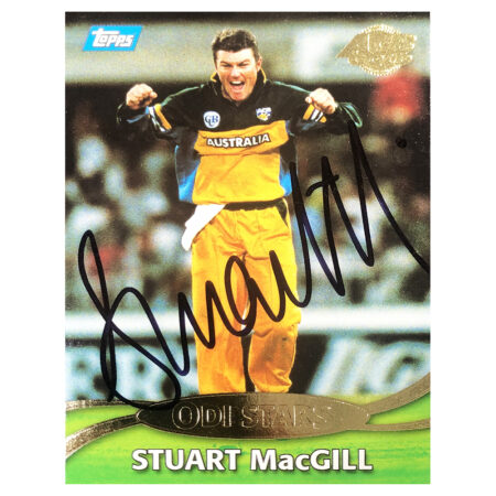 Signed Stuart MacGill Trading Card - ODI Stars Topps