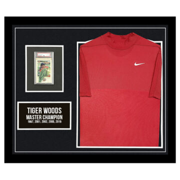 Signed Tiger Woods Framed Display Shirt - The Masters Champion