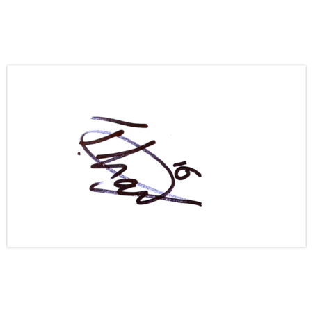 Signed Tom Lawrence White Card - Derby County Autograph