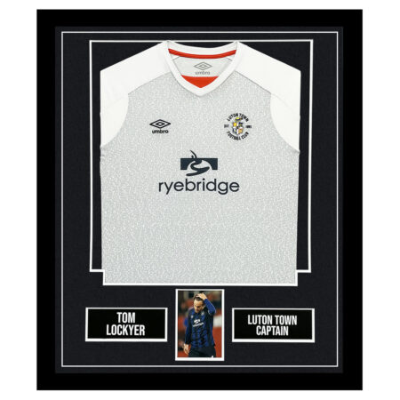 Signed Tom Lockyer Framed Display Shirt - Luton Town Captain