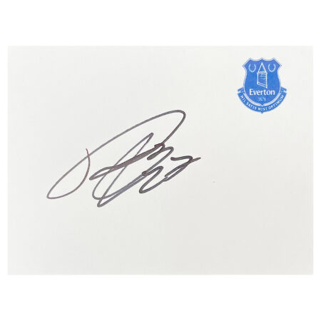 Signed Tyias Browning White Card - Everton Autograph