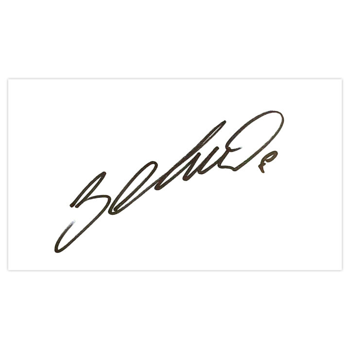 Signed Valon Behrami White Card - West Ham United Autograph