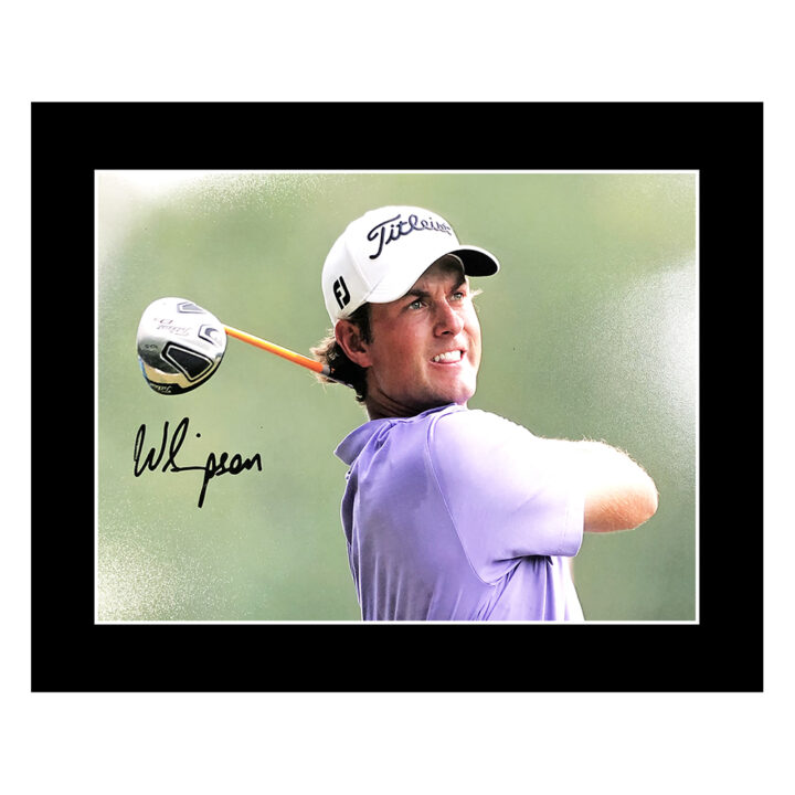 Signed Webb Simpson Photo Display - 10x8 Golf Icon