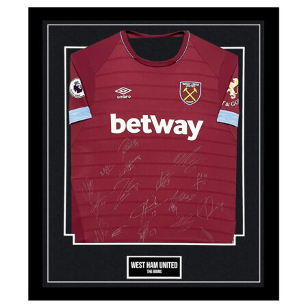 Signed West Ham United Framed Shirt - The Irons Squad Autograph