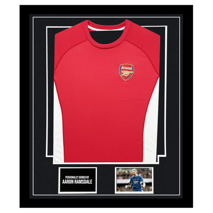 Aaron Ramsdale Signed Framed Display Shirt - Arsenal Autograph