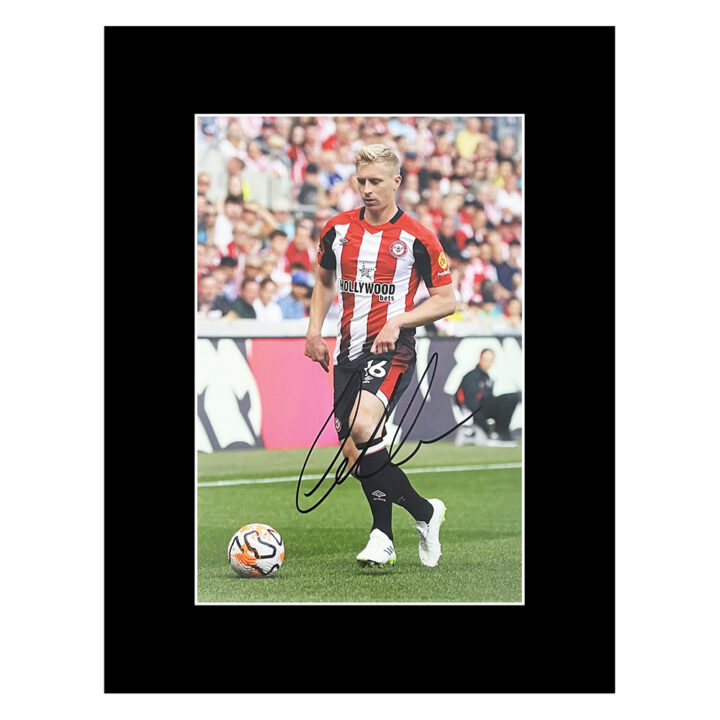 Autograph Ben Mee Photo Display 16x12 - Brentford Football Club