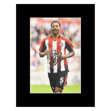 Autograph Ethan Pinnock Photo Display 16x12 - Brentford FC Icon