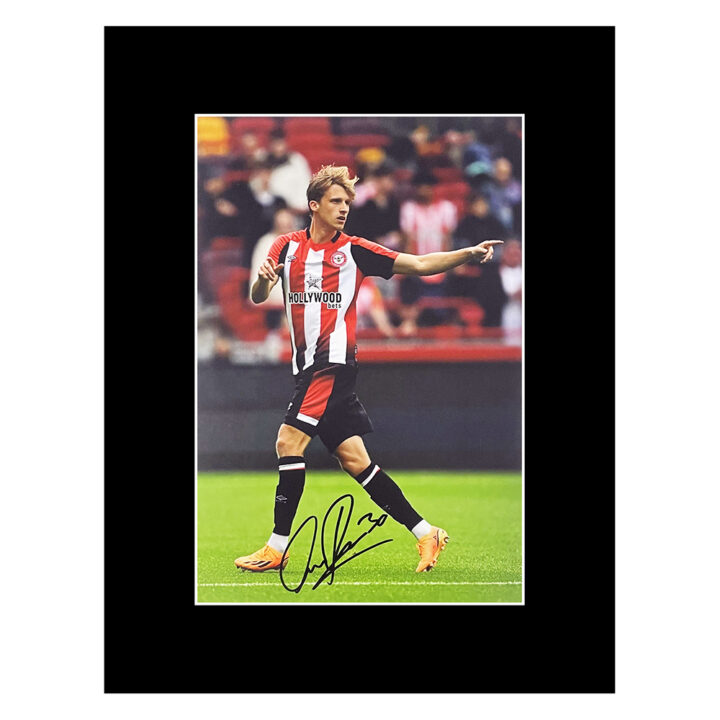 Autograph Mads Roerslev Photo Display 16x12 - Brentford Football Club