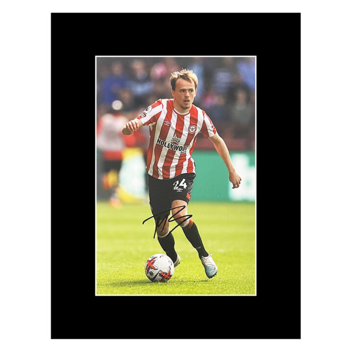 Autograph Mikkel Damsgaard Photo Display 16x12 - Brentford Football Club