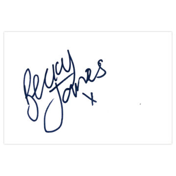 Becky James Signed White Card - Olympic Autograph