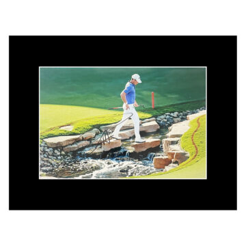 Danny Willet Signed Photo Display - 16x12 Golf Icon