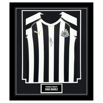 Framed Chris Waddle Signed Shirt - Newcastle United Autograph