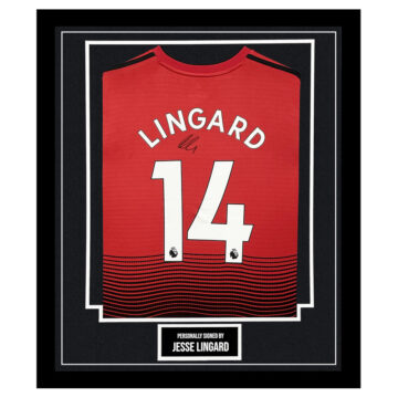 Framed Jesse Lingard Signed Shirt - Manchester United Autograph