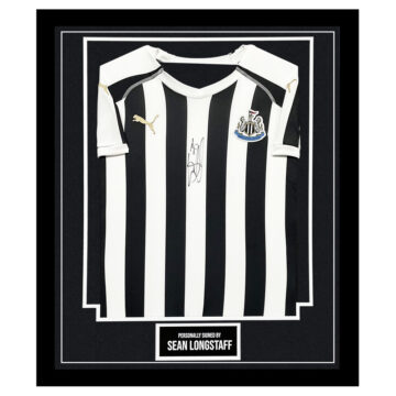 Framed Sean Longstaff Signed Shirt - Newcastle United Autograph