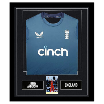 Jimmy Anderson Signed Framed Display Shirt - England Autograph