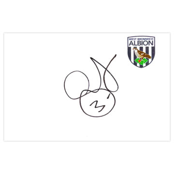 Jonas Olsson Signed White Card - West Bromwich Albion