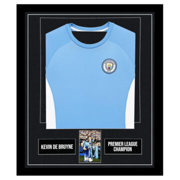 Kevin De Bruyne Signed Framed Display Shirt - Premier League Champion