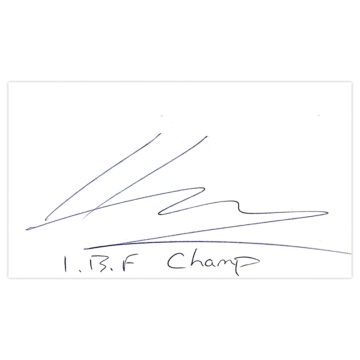 Lee Haskins Signed White Card - Boxing Icon Autograph