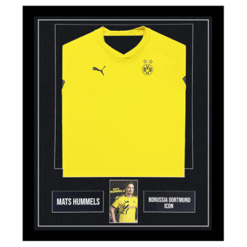 Mats Hummels Signed Framed Display Shirt - Borussia Dortmund Autograph