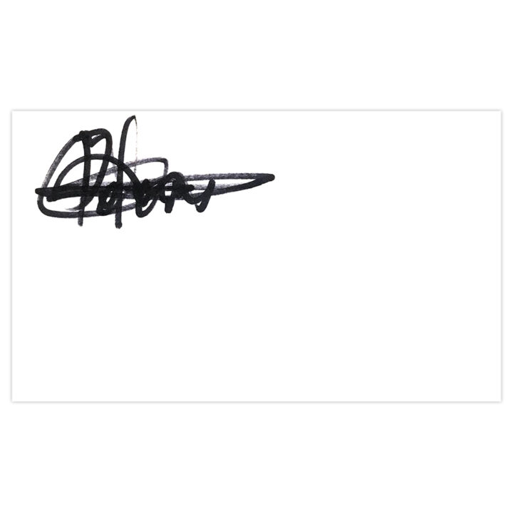 Peter Rufai Signed White Card - Nigeria Autograph