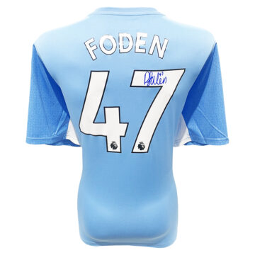 Phil Foden Signed Shirt - Premier League Winner 2022