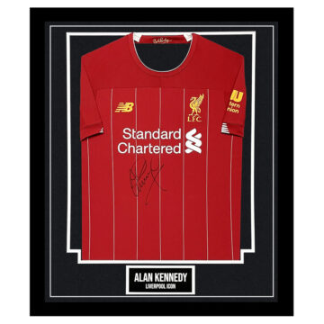 Signed Alan Kennedy Framed Shirt - Liverpool Icon