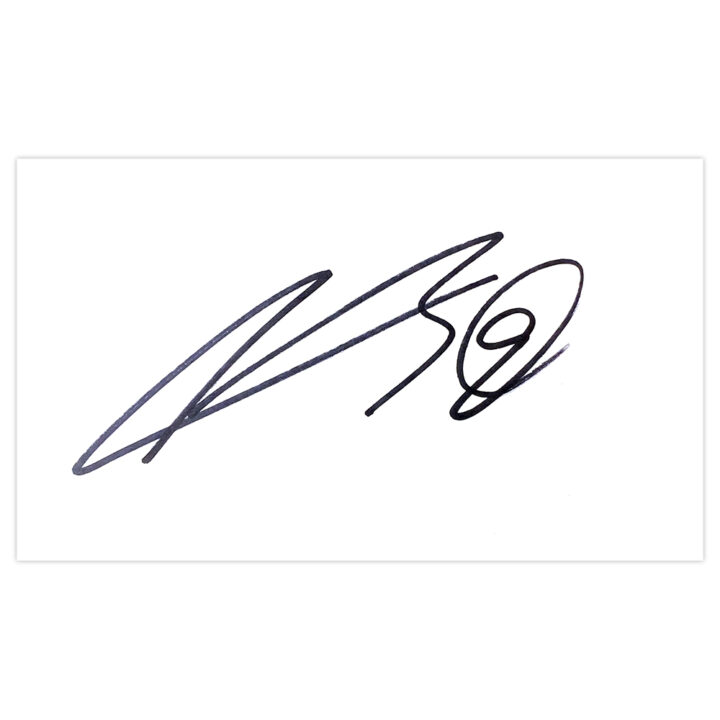 Signed Alvaro Negredo White Card - Manchester City Autograph