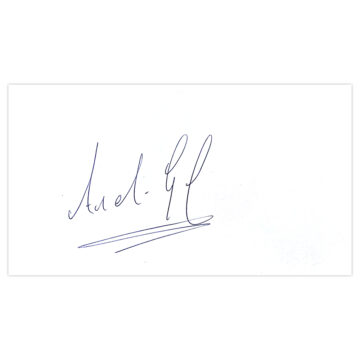 Signed Andy Gray White Card - Aston Villa Autograph