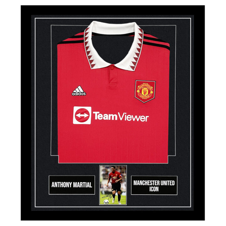 Signed Anthony Martial Framed Display Shirt - Manchester United Icon