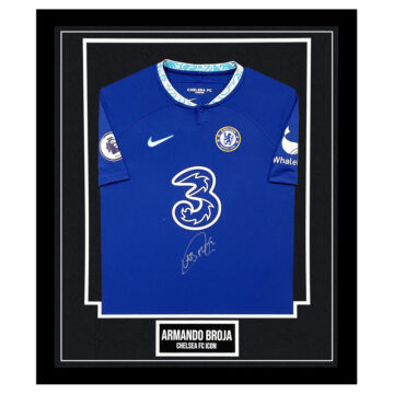 Signed Armando Broja Framed Shirt - Chelsea FC Icon