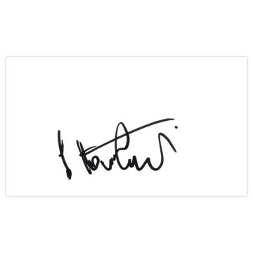 Signed Asa Hartford White Card - Manchester City Autograph