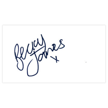 Signed Becky James White Card - Olympic Icon Autograph