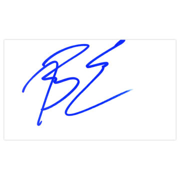 Signed Big E White Card - WWE Autograph